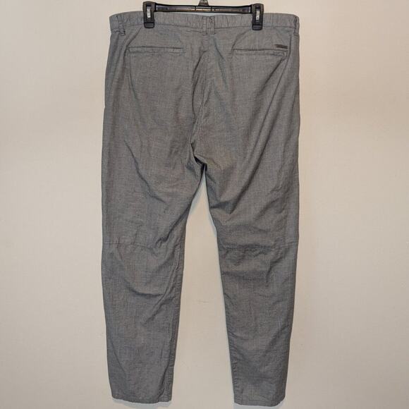 Calvin Klein Gray Flat Front Dress Straight Leg Pants Slacks Size 38W 32L - Picture 3 of 9